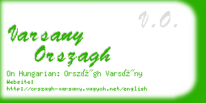 varsany orszagh business card